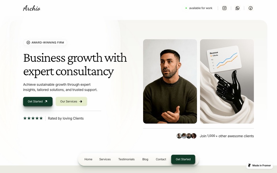 Archio — website design by Pranav NB