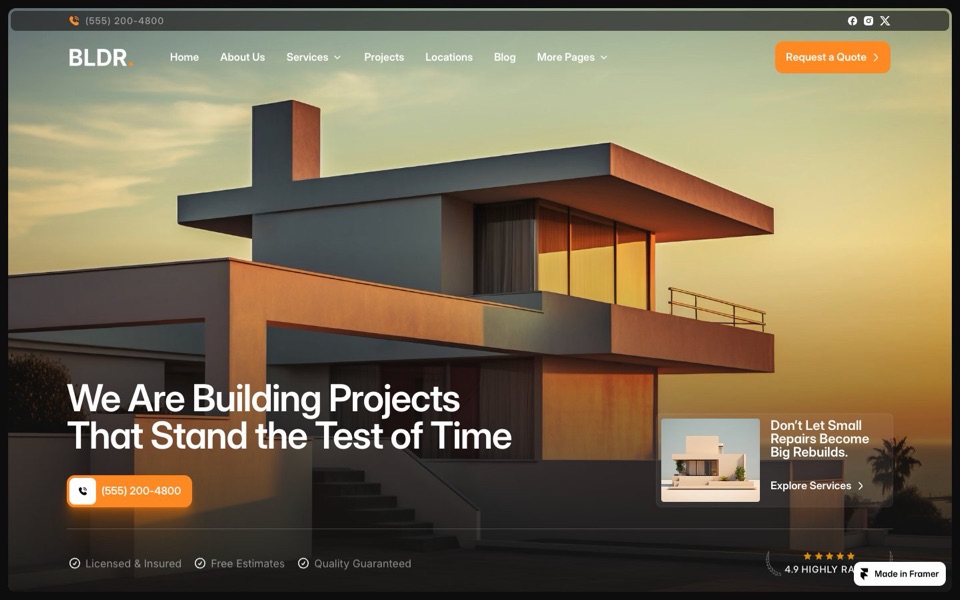 BLDR — website design by M Suleman