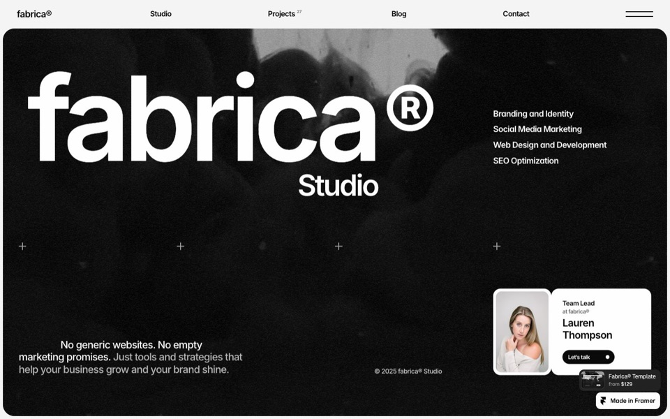 Fabrica — website design by Anatolii Dmitrienko