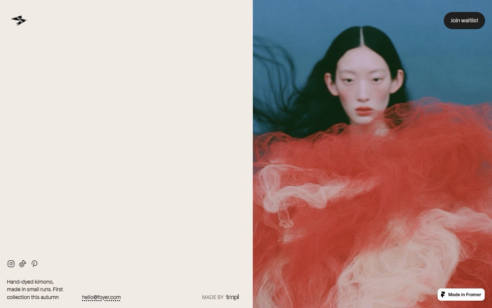 Foyer — website design by Sasha Mozdir