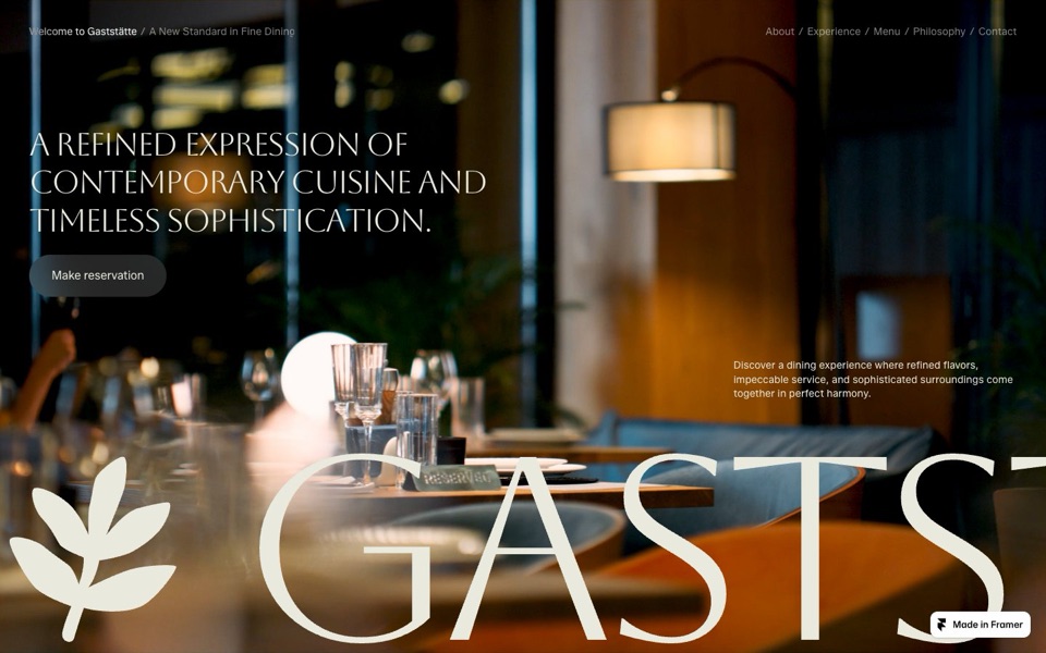 Gaststätte — website design by Basit A. Khan