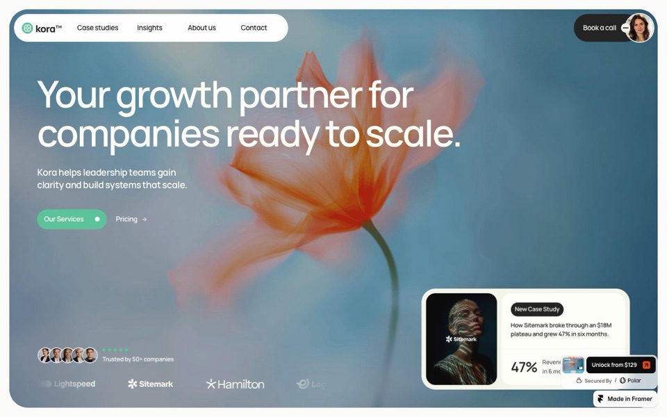 Kora — website design by Joseph Alexander