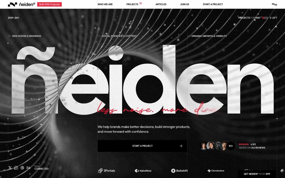 Neiden — website design by Førde