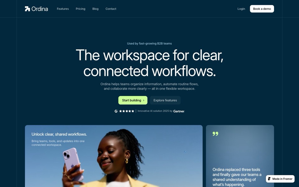 Ordina — website design by Krzysztof Hejna