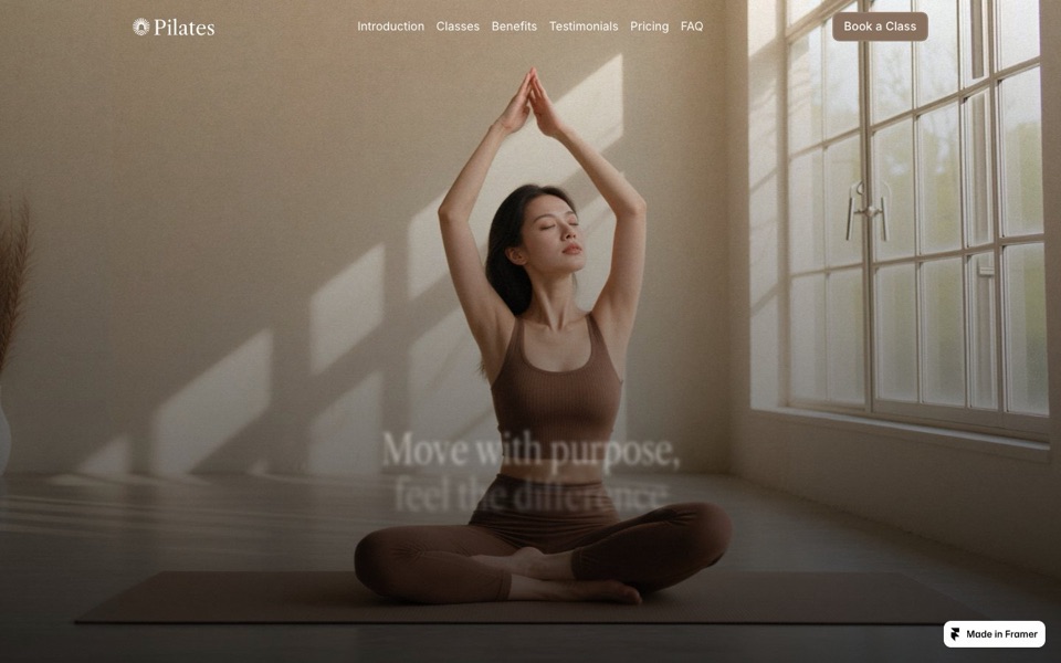 Pilates — website design by Wellness Studio