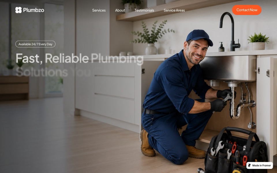 Plumbzo — website design by Soyeb