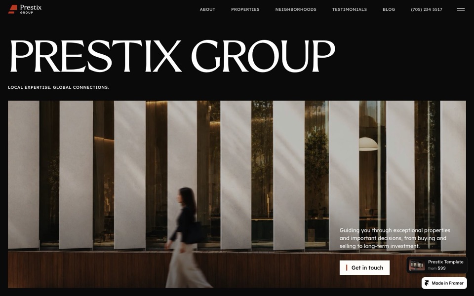 Prestix — website design by Ahmad Fawaid