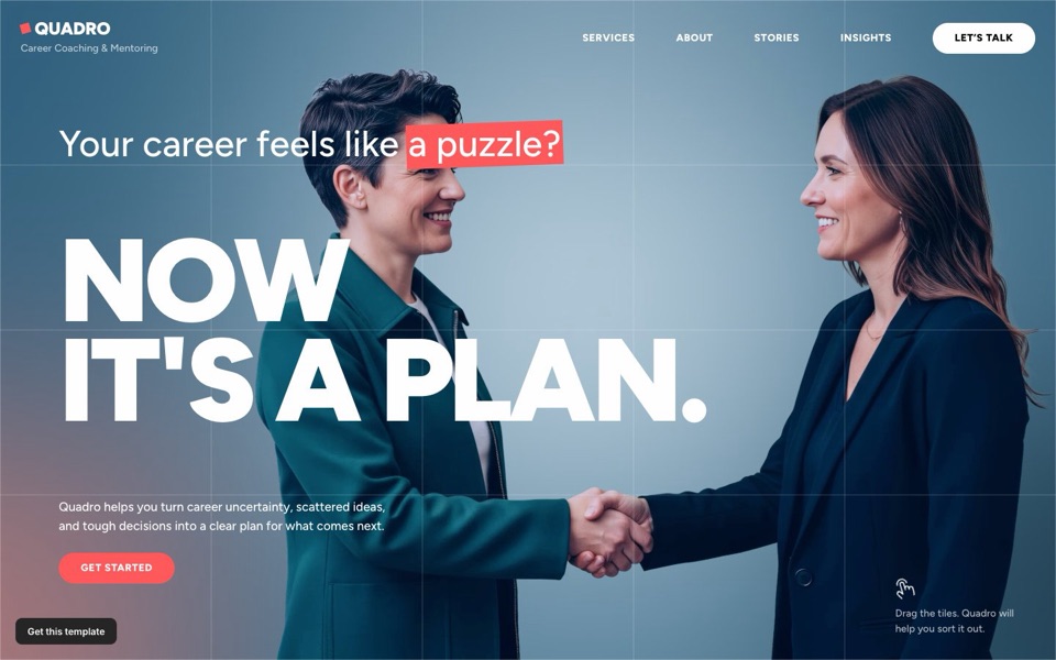 Quadro — website design by Anton Drukarov
