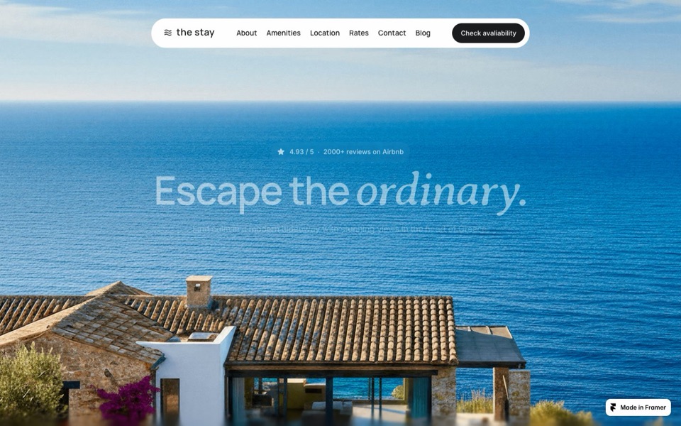 The Stay — website design by Sebastian